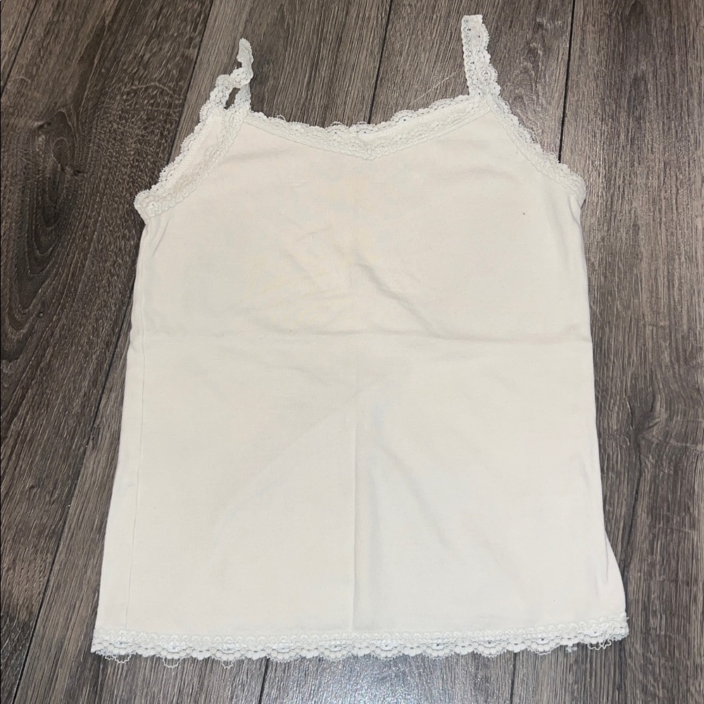 Old Navy White Lace-Trimmed Top